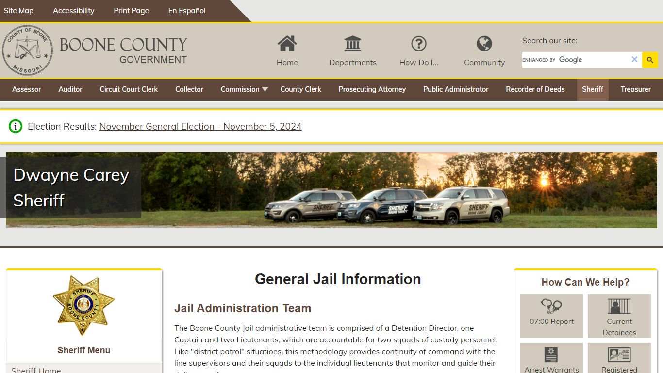 General Jail Information - Boone County, Missouri